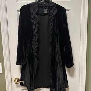 Focus 2000 Black‎ Velvet Cardigan